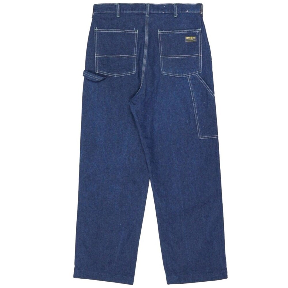 OshKosh Prewashed Denim Carpenter Jeans  Dark Wash Denim 36x30 NWOT - Picture 3 of 15